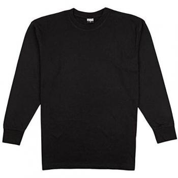 Urban Classics Men's Tall Long Sleeve T-Shirt - Black (Sizes M to 5XL)