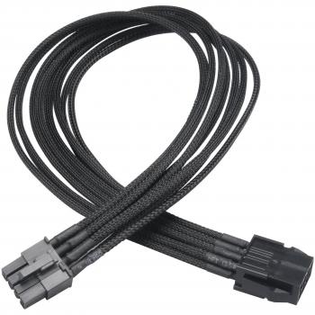 Cable de extensión VGA PSU 8 pines Akasa Flexa V8, negro trenzado, 40 cm