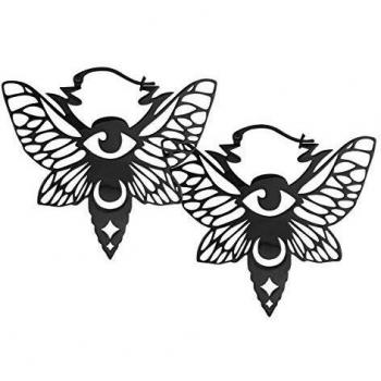 Wildcat Mystic Moth Mujer Pendiente Standard, Acero Inoxidable,