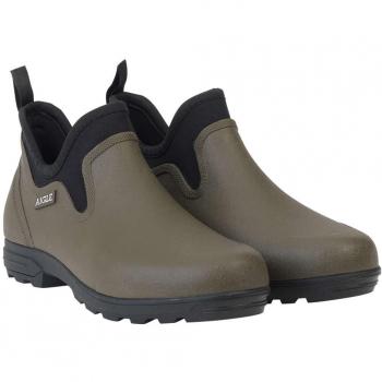 Aigle Lessfor Plus Men's Rubber Rain Boots - Kaki Color