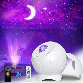 Fezax Proyector de Luz Estelar, LED de Luz Nocturna Giratorio, 28 Modos y Control Remoto, romántica luz estrellada con altavoz Bluetooth, para Dormitorio Sala de Juego,Fiesta, Niños Decoración Regalo
