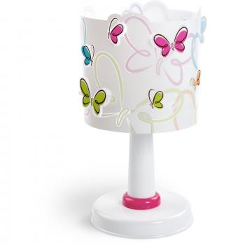 Dalber Lámpara Infantil de Mesilla Butterfly Mariposas Multicolor E14, 40 W