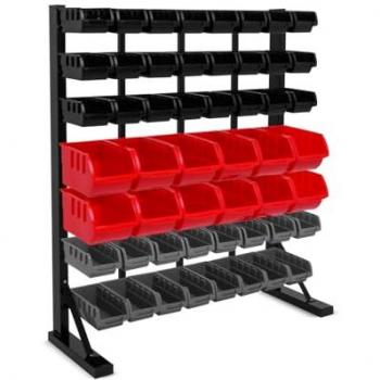 Estantería de Garaje Pal Premium con 52 Contenedores para Herramientas Freestanding