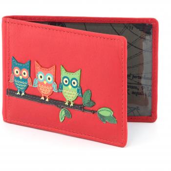 Diseño con búhos para tarjeta Oyster/Billetera para tarjeta de transporte por 1642 – más colores disponibles. azul coral talla única