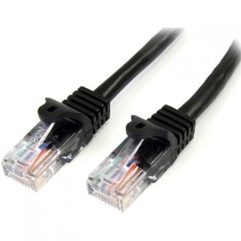 StarTech.com 1m Black Snagless Cat5e UTP Patch Cable - RJ45 Male/Male