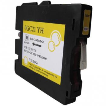 Cartucho de tinta amarillo compatible Ricoh GC21Y