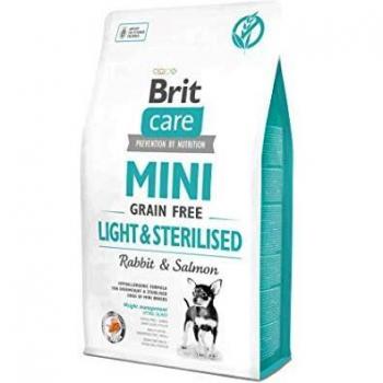 Brit Care Mini Light y Sterilised Grain Free al Conejo y Salmón Hipoalergénico - 2 kg