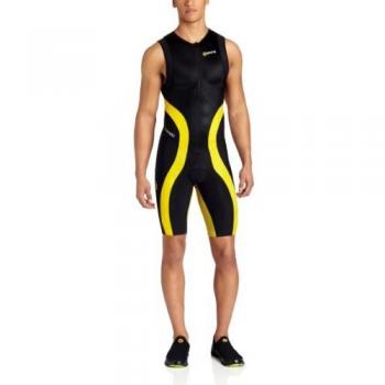 SKINS TRI400 Mono sin mangas de triatlón Hombre negro/amarillo S