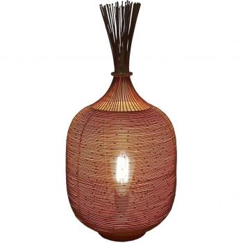 Lámpara de mesa dorada de metal y hierro, 40 W, 220-240 V, dimensiones 28 x 28 x 57 cm