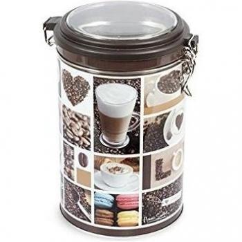 HOME Coffee Tarro Redondo, 11 x 19 cm, hojalata, Multicolor