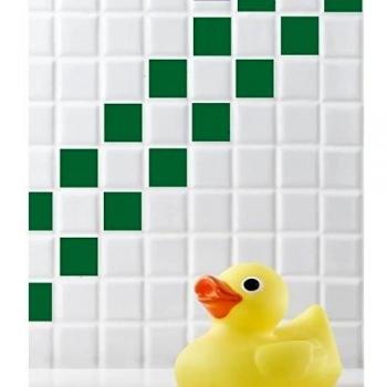 10 artículos Matt hierba adhesivo de azulejo verde 1x1cm