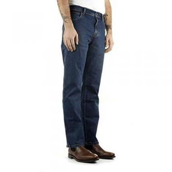 Wrangler Texas Stretch Dark Stone Blue Regular-Fit Jeans for Men Size 44