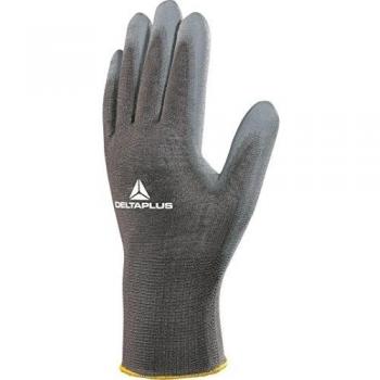 Delta plus guantes high tech - Guante punto poliamida palma poliuretano gris talla 8