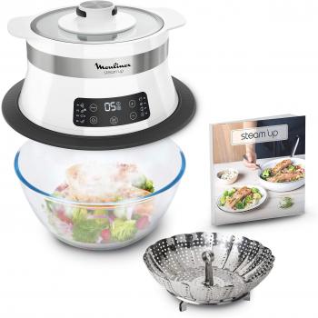 Cuiseur Vapeur Moulinex Steam Up VJ504010 550W con 8 Programas Automáticos, Blanco