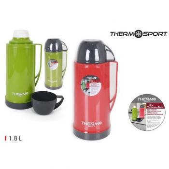 THERMOSPORT - TERMO PLÁSTICO CON TAZA 180L