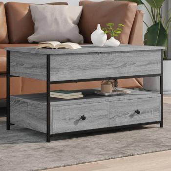 Mesa de centro madera ingeniería 85x50x50 cm Negro, Roble Sonoma, Roble ahumado, características: mesita de salón o comedor, auxiliar, mesa de café