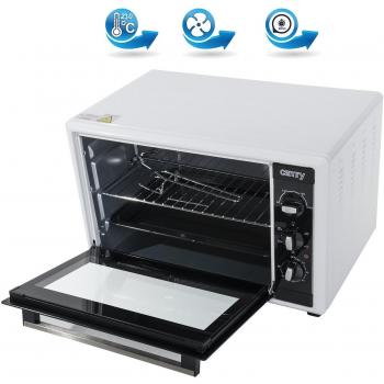 Camry CR 6007 Horno Eléctrico de Convección Sobremesa 46L, Asador de Pollo, 5 Modos de Calor, Temporizador, Ajuste de Temperatura, 180