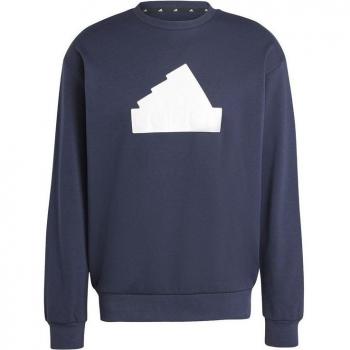 Sudadera adidas Future Icons Badge of Sport Crew Hombre Azul Marino Blanco - L