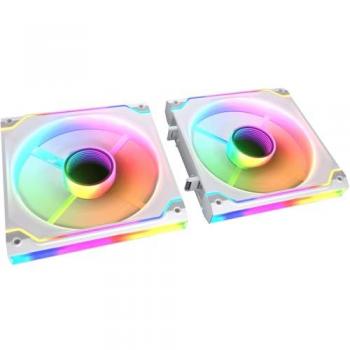 Ventilador Cougar SC140 ARGB Blanco 140 mm, Efecto Espejo Infinito, Iluminación Personalizable, Silencioso PWM