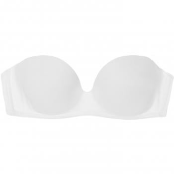 Sujetador bandeau acolchado de microfibra reciclada New York Mujer Blanco Tamaño 1B