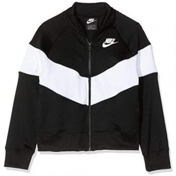 NIKE G NSW Heritage FZ Sudadera, Niñas, Black/White/Wolf Grey/White, XL