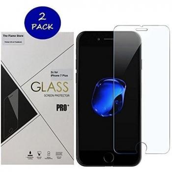 [2-PACK] Película vidrio templado iPhone 7 Plus, la tienda de la llama en la pantalla de cristal templado película protectora para Apple iPhone 7 Plus [9H Dureza] Espesor 0.33mm