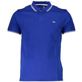 Sleek Short Sleeved Contrast Polo - XL, Harmont & Blaine, Polo Shirts, male, Blue, Size: XL Narrow Fit Short-Sleeved Polo Shirt with Contrast Details and Logo Embroidery