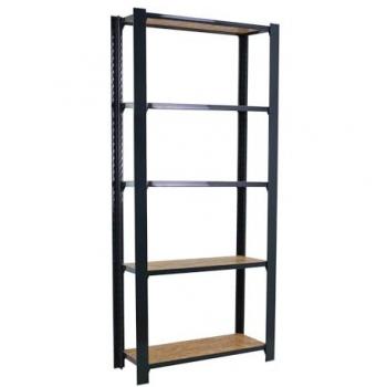 Estantería Industrial Simon Rack OFFICLICK 5/300, Antracita/OSB, 2100x800x300 mm, 5 Alturas