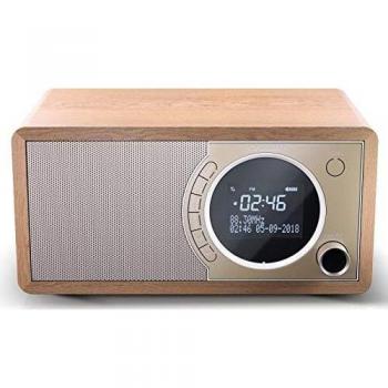 SHARP DR450BR 6W DAB+ FM Digital Radio with Bluetooth Alarm & LED Display Brown