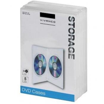 Vivanco Carcasa DVD BL 5C de DVD Doble para Dos DVDs