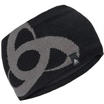 Odlo Ceramiwarm Mid Gage Stirnband Diadema para Hombre, Negro-Gris Acero, Talla única