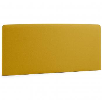 Kave Home - Cabecero Dyla Mostaza 168 x 76 cm de Madera y Espuma de Poliuretano tapizado en Tela Antimanchas para Cama de 150 cm
