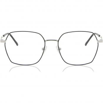 Geometric Full Rim Metal Women’s Prescription Glasses - Silver - Size 53 - Blue Light Block Available - SmartBuy Collection