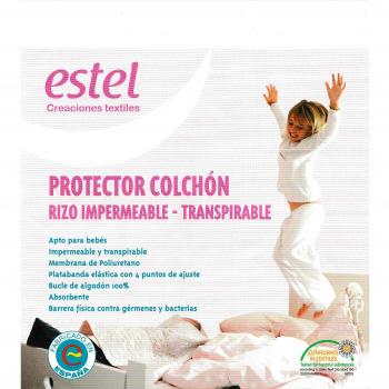 PROTECTOR DE COLCHÓN RIZO ALGODÓN 100% PVC AJUSTABLE