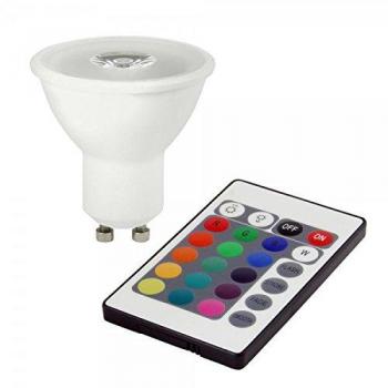 Bioledex Helso LED Spot GU10 3 W RGB con Mando a distancia