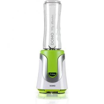 Mixeur Smoothie DOMO DO492BL - 300W, 3 bouteilles incluses, blanc/vert