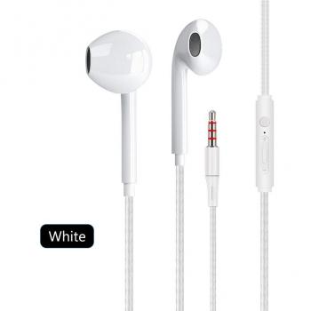 Auriculares con cable de 3,5mm estéreo con graves y micrófono para música, deporte y videojuegos, compatibles con Xiaomi e iPhone 12