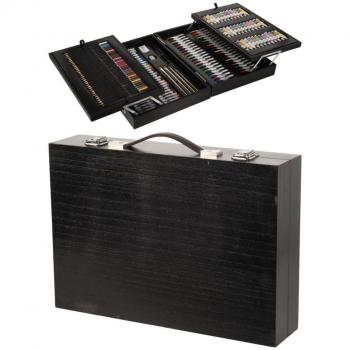 Set de pintura artístico de 174 piezas en caja de madera