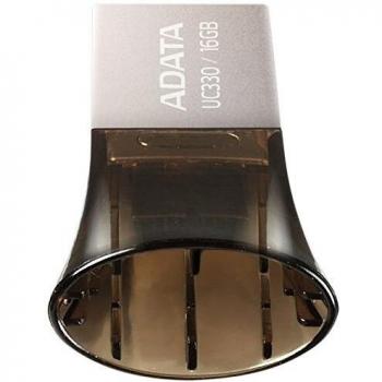 ADATA UC330 16GB USB 2.0/Micro-USB Negro, Plata unidad flash USB - Memoria USB