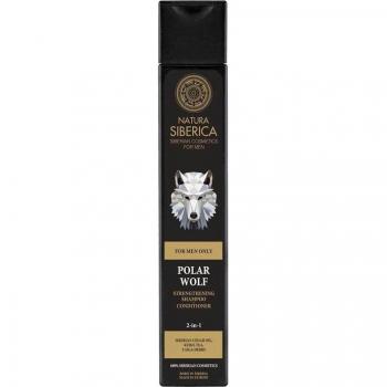 Natura Siberica For Men Champú Acondicionador Fortalecedor 2 en 1 Lobo Polar, 250 ml