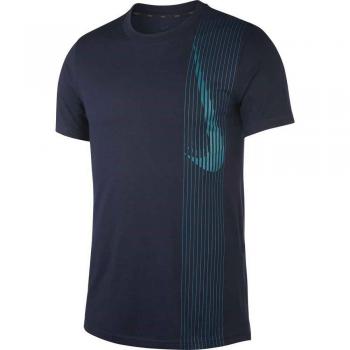 Nike M Nk Dry Top SS LV Camiseta, Hombre, Obsidian/Spirit Teal, M