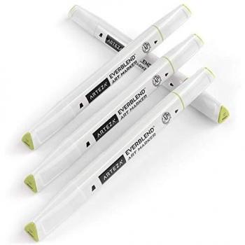 Arteza EverBlend rotuladores mezcladores color Verde Lima A5948 | Juego de 4 | Rotuladores de alcohol con doble punta