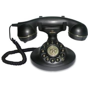 Brondi Vintage 10 - Teléfono fijo analógico, color negro