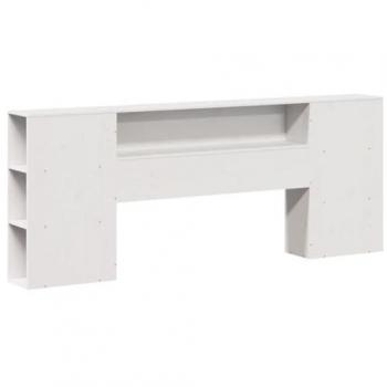 Cabecero de cama almacenaje madera maciza pino blanco 180 cm