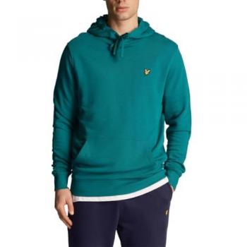 Lyle & Scott Men's Pullover Hoodie in Court Green, Cotton, Size Small