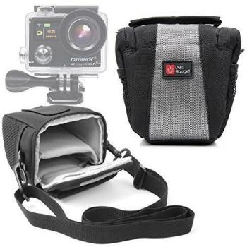 DURAGADGET Funda Compatible con Cámara Deportiva WiMiUS Q1 / GitUp Git2 Pro/Kuman 4K WiFi/Campark ACT75 Ultra Slim 4K | con Asa De Hombro Ajustable - Ideal para Viajes/Excursiones