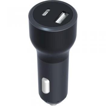 Cargador de Coche Doble USB A+C 32W (12+20W) Power Delivery Negro Bigben