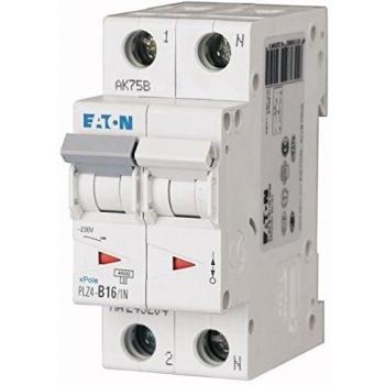 Interruptor Magnetotérmico Eaton Plz4-c16 1P+N 16A 4,5kA 2 Modulos