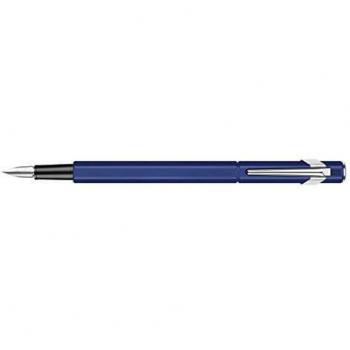 Caran d'Ache 849 Classic Line Matte Marine Blue Fountain Pen - Medium Nib