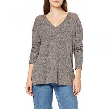 Roxy You Gotta Be-Top De Manga Larga con Cuello En Pico para Mujer, Anthracite, M